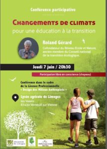 Changement de Climat, Pour une éducation à la transition @ lycée agricole de Limoges 